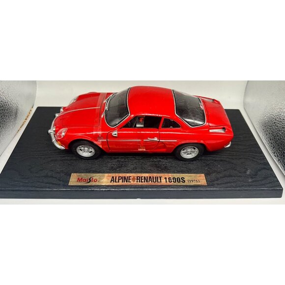 Maisto Alpine Renault 1600S 1971 Die-Cast Model 1/18 Red Car, working doors - Picture 1 of 11